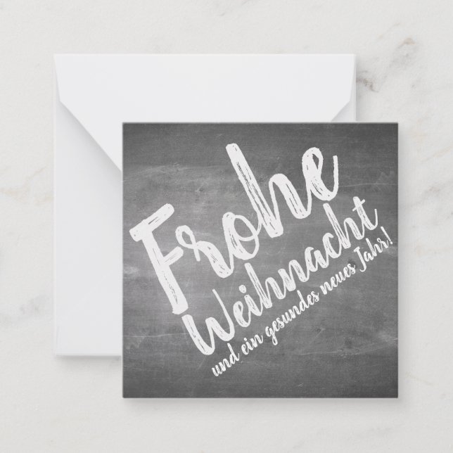 Tarjeta Pequeña Weihnachtsgrüße auf der Kreidetafel (Anverso)