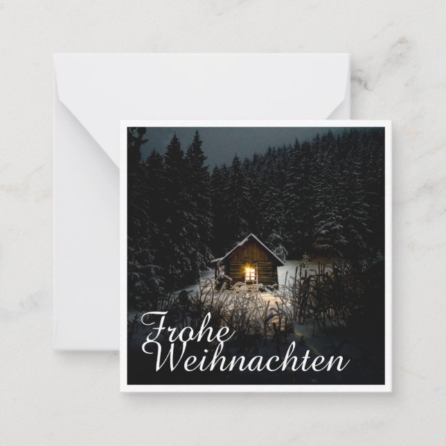 Tarjeta Pequeña Weihnachtsgrüße mit Hexenhaus (Anverso)