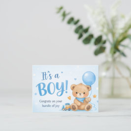 Tarjeta Pequeña Welcome Baby Boy – A Bundle of Joy