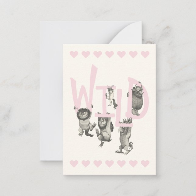 Tarjeta Pequeña Where The Wild Things Are Valentine Photo (Anverso)