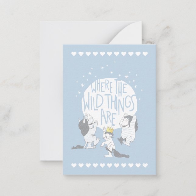 Tarjeta Pequeña Where The Wild Things Are Valentine Photo (Anverso)