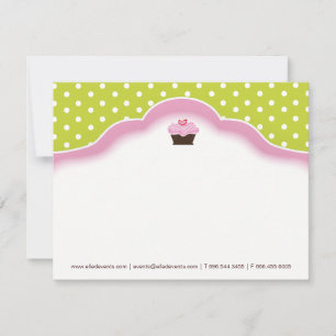 Tarjeta Pequeña Whimsical Bakery   Cupakes Notecards