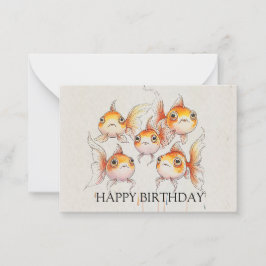 Tarjeta Pequeña Whimsical Flotante