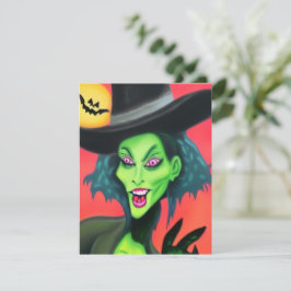 Tarjeta Pequeña Whimsical Halloween Witch