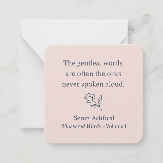 Tarjeta Pequeña Whispered Words- Volume 1. Card# 3 (Anverso)