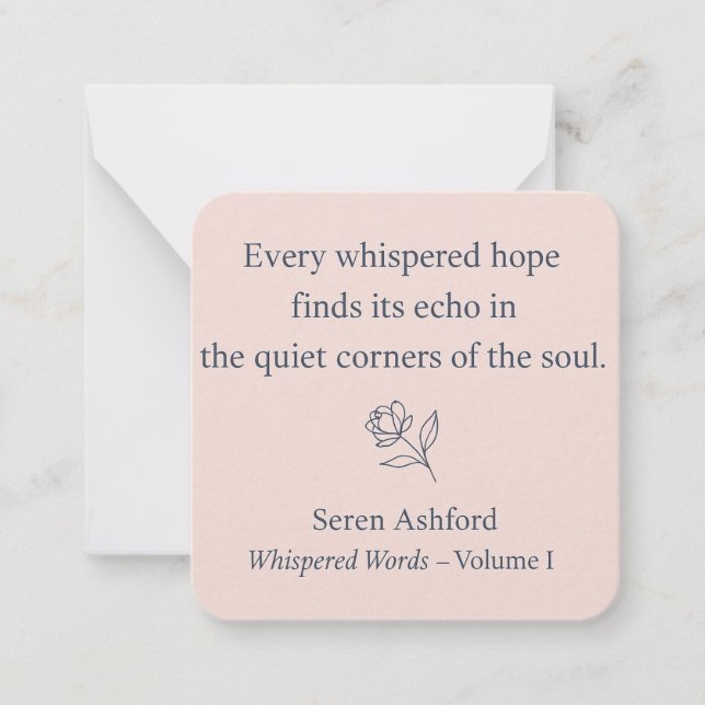 Tarjeta Pequeña Whispered Words-Volume 1_card# 7 (Anverso)
