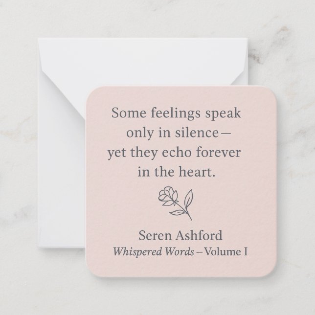 Tarjeta Pequeña Whispered Words – Volume I .Card# 2 (Anverso)