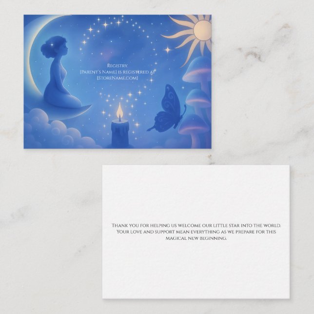 Tarjeta Pequeña Whispers Of The Moon Flat Note Card (Anverso / Reverso)
