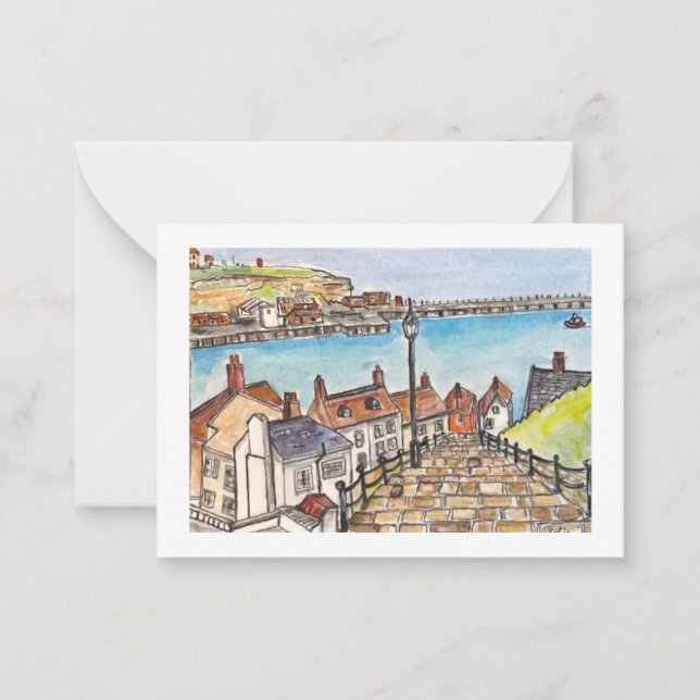 Tarjeta Pequeña Whitby, Inglaterra (Anverso)