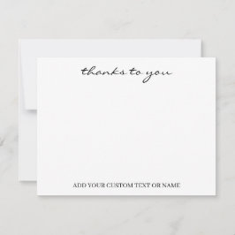 Tarjeta Pequeña White Minimalist | Modern Typography Thank You