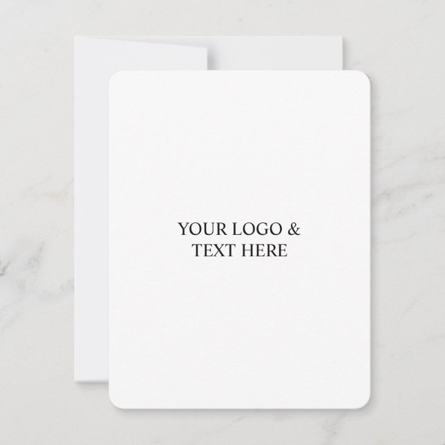 Tarjeta Pequeña White Personalized – Your Logo & Text Here (Anverso)