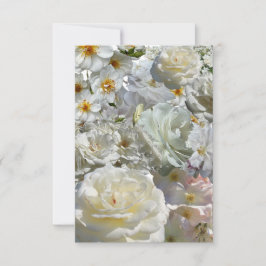 Tarjeta Pequeña White Rose Collage