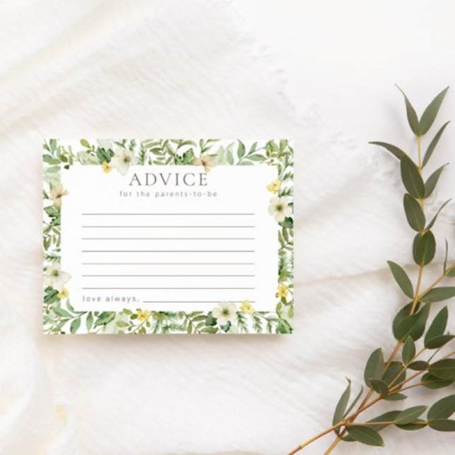 Tarjeta Pequeña Wild Botanical Rustic Baby Shower Advance Card (Subido por el creador)