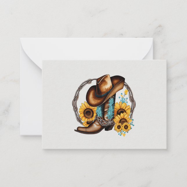 Tarjeta Pequeña Wild West Wanderings: Una carta de agradecimiento  (Anverso)
