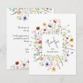 Tarjeta Pequeña Wildflower Baby Shower Gracias