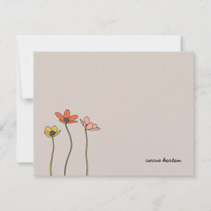 Tarjeta Pequeña Wildflowers Stationery