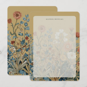 Tarjeta Pequeña William Morris Floral Wildflower Vintage Personal
