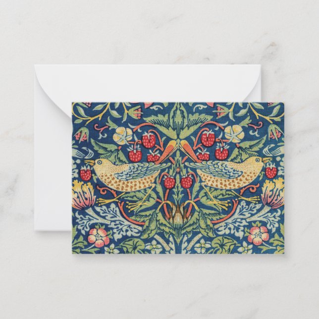Tarjeta Pequeña William Morris - Ladrón de fresas (Anverso)