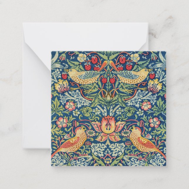 Tarjeta Pequeña William Morris - Ladrón de fresas (Anverso)