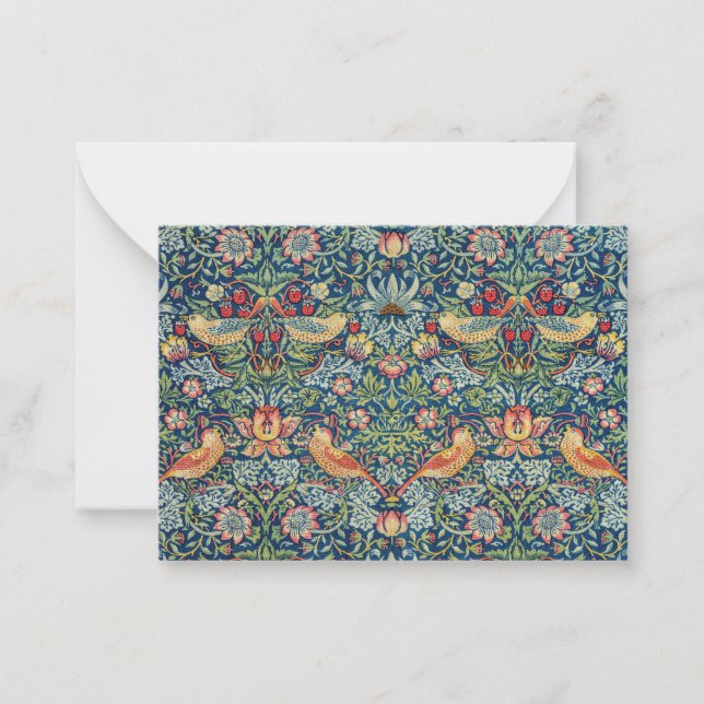 Tarjeta Pequeña William Morris - Ladrón de fresas (Anverso)