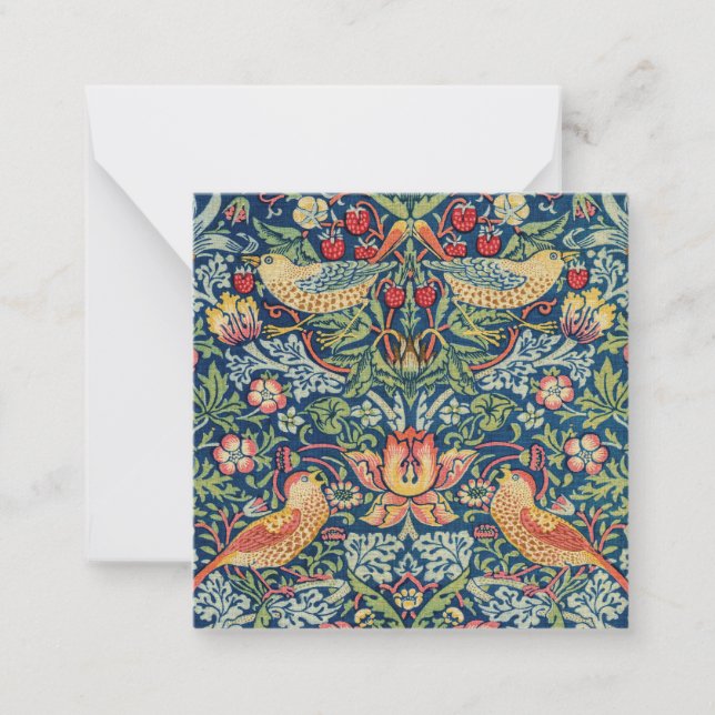 Tarjeta Pequeña William Morris - Ladrón de fresas (Anverso)