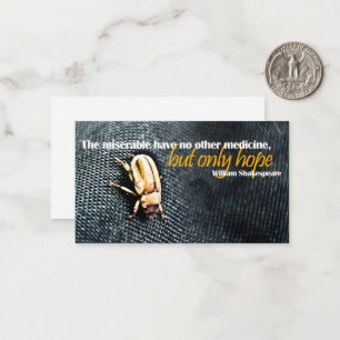 Tarjeta Pequeña William Shakespeare cita Inspiradora "esperanza"