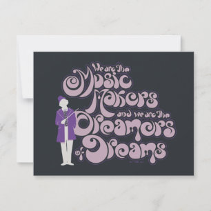 Tarjeta Pequeña Willy Wonka - Creadores de música, soñadores de su