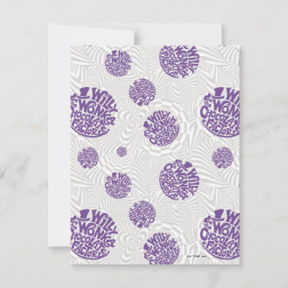 Tarjeta Pequeña Willy Wonka Logo Psychedelic Graphic