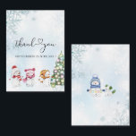 Tarjeta Pequeña Winter Merry Christmas Watercolor Baby Shower<br><div class="desc">Winter Merry Christmas Watercolor Baby Shower</div>