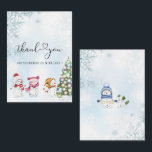 Tarjeta Pequeña Winter Merry Christmas Watercolor Baby Shower<br><div class="desc">Winter Merry Christmas Watercolor Baby Shower</div>