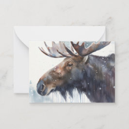 Tarjeta Pequeña Winter Moose