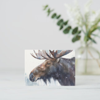 Tarjeta Pequeña Winter Moose