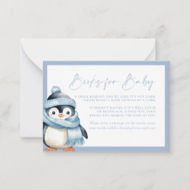 Tarjeta Pequeña Winter Wonderland Blue Penguin Books para la tarje