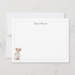 Tarjeta Pequeña Wire Haired Jack Russell Gray Border Personalizado