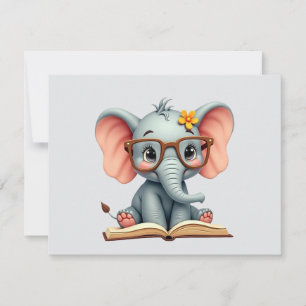 Tarjeta Pequeña Wise Baby Elephant