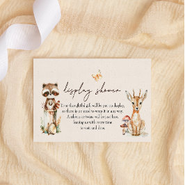 Tarjeta Pequeña Woodland Animals Boho Baby Display Shower