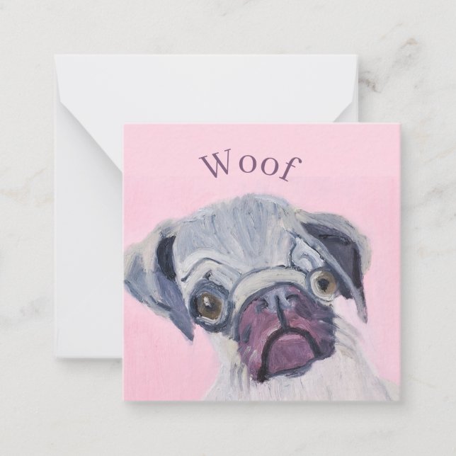 Tarjeta Pequeña Woof (Anverso)