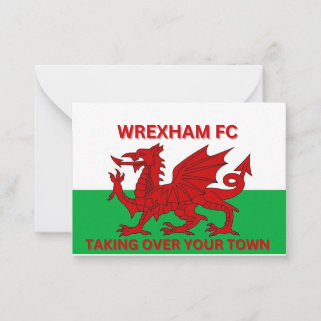 Tarjeta Pequeña Wrexham Fc se hace cargo de su ciudad (Anverso)