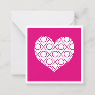 Tarjeta Pequeña Xoxo rosa