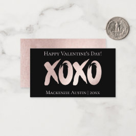 Tarjeta Pequeña XOXO Rubor Pink | Día de San Valentín de pincel de