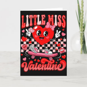 Tarjeta Pequeña y genial señorita San Valentín, corazón de