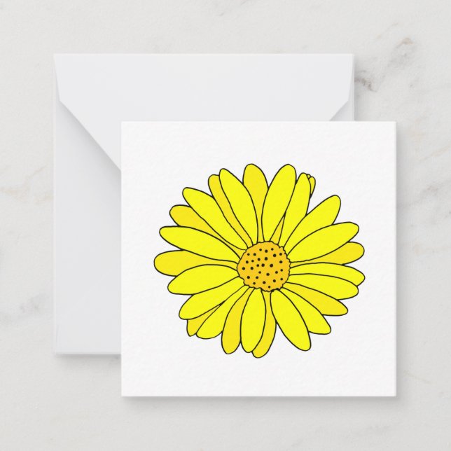 Tarjeta Pequeña Yellow Daisy (Anverso)
