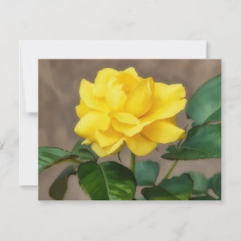 Tarjeta Pequeña Yellow Rose Flower Art Note Card Set