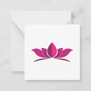 Tarjeta Pequeña Yoga Lotus Power Meditation Symbol Gift Idea