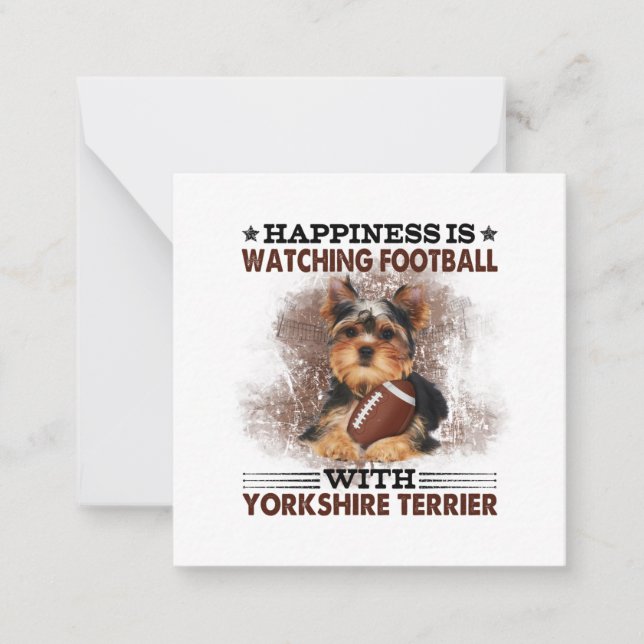 Tarjeta Pequeña Yorkshire Terrier (Anverso)