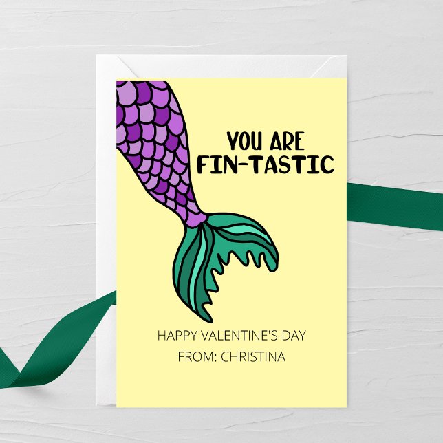 Tarjeta Pequeña You Are Fin-Tastic Valentine’s Day Card (Subido por el creador)
