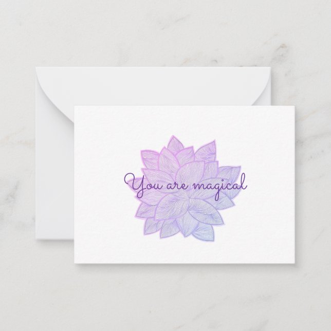 Tarjeta Pequeña You are magical: Hand-Drawn Floral Affirmation (Anverso)