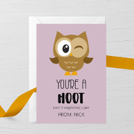 Tarjeta Pequeña You’re a Hoot Kids Valentine’s Day Card