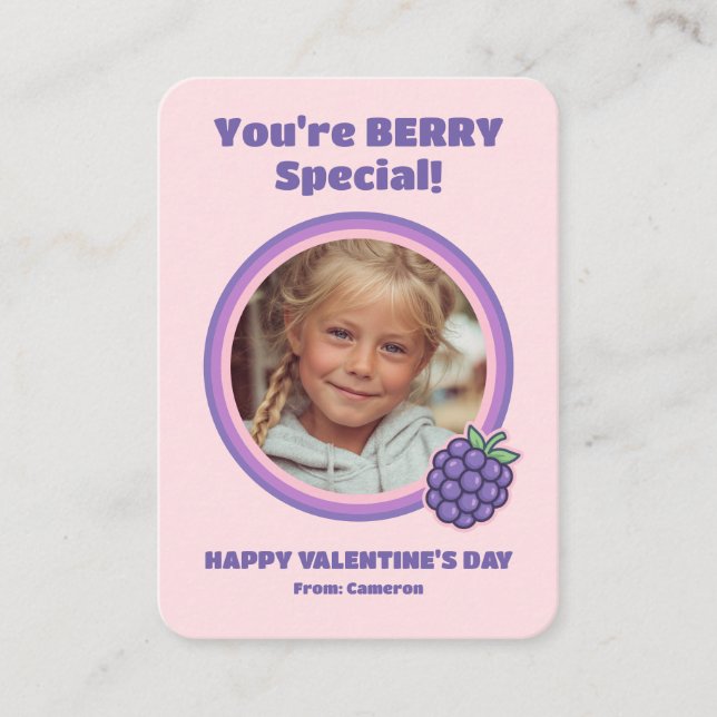 Tarjeta Pequeña You're BERRY Special Kids Valentine's (Anverso)