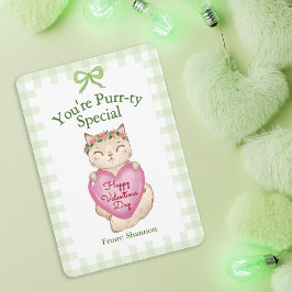 Tarjeta Pequeña You're Purr-ty Special Kitty Cat Valentine's Day N